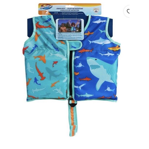 SwimWays Swim Vest Kids 2-4 Years Swimming Aid Trainer Life Vest Boys - Picture 1 of 8